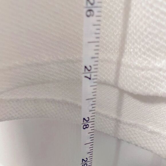 Wonderland By Orange White V-neck Waffle Knit Short‎ Sleeve Blouse Size Medium - Picture 6 of 6